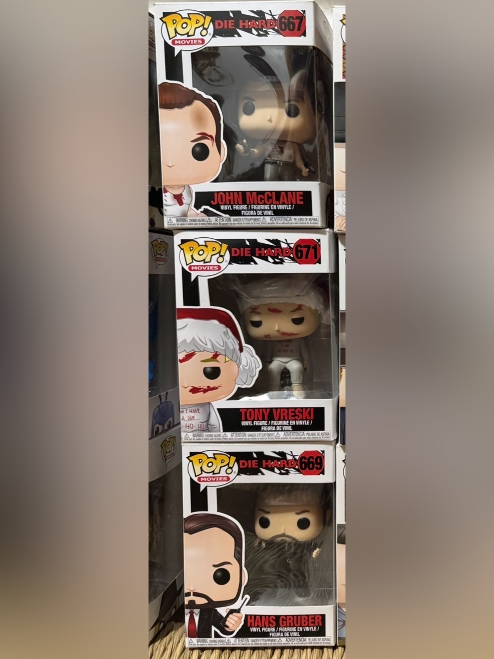 Die Hard Vintage Funko Pops Bundle of 3